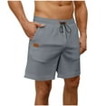 thumbnail image 1 of HAPIMO Elastic Waist Drawstring Lightweight Relaxed Fit Comfy Shorts for Beach Vacation Casual Outings Sports Shorts Breathable Solid Color Men's Shorts Gray Medium, 1 of 7