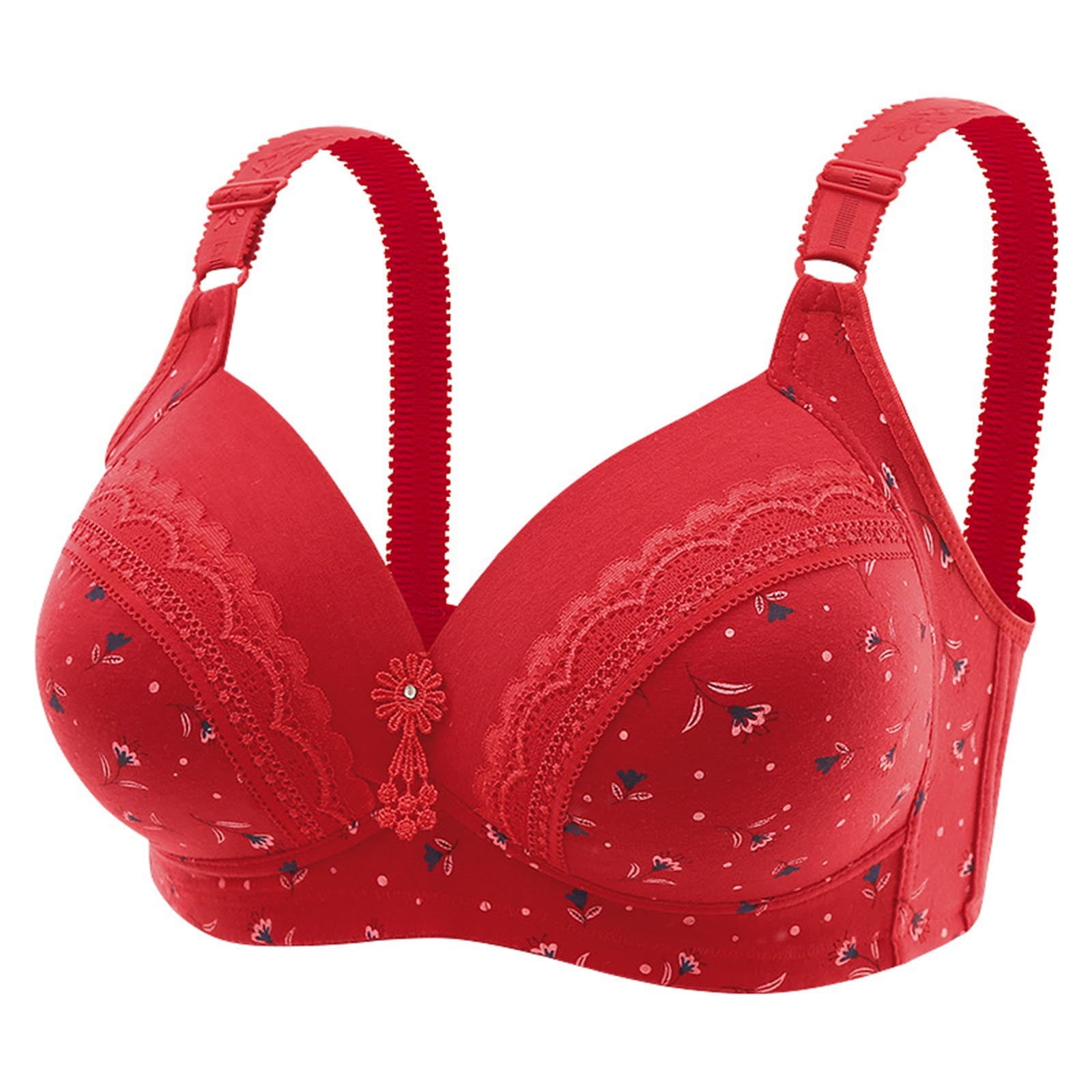 Buy TRYLO Women's Cotton Non-Wired RED Full Cup Padded Regular Bra  (VIVANTA_RED_32_D) at