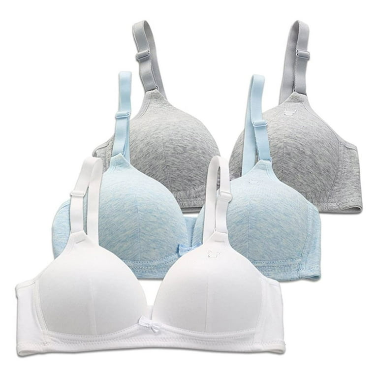 HAPIMO Everyday Bras for Women Rear Three Row Buckle Lingerie Comfort Daily  Brassiere Stretch Underwear Gathered Wireless Smooth Breast Corset Camisole  Sales White,Blue,Gray 80A 