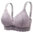 thumbnail image 1 of HAPIMO Everyday Bras for Women Stretch Underwear Beautiful Back Lace Lingerie Seamless Leopard Print Camisole Gathered Wire Free Comfort Daily Brassiere Discount Purple 40, 1 of 8