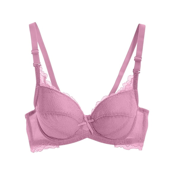 HAPIMO Everyday Bras for Women Stretch Underwear Soft Ultra Light Lingerie Ombre Zebra Print Push Up Camisole Comfort Daily Brassiere Gathered Underwire Pink 38/85