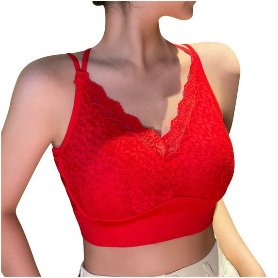 HAPIMO Everyday Bras for Women Stretch Underwear Seamless Lace Camisole Comfort Daily Brassiere Soft Ultra Light Lingerie Gathered Wire Free Discount