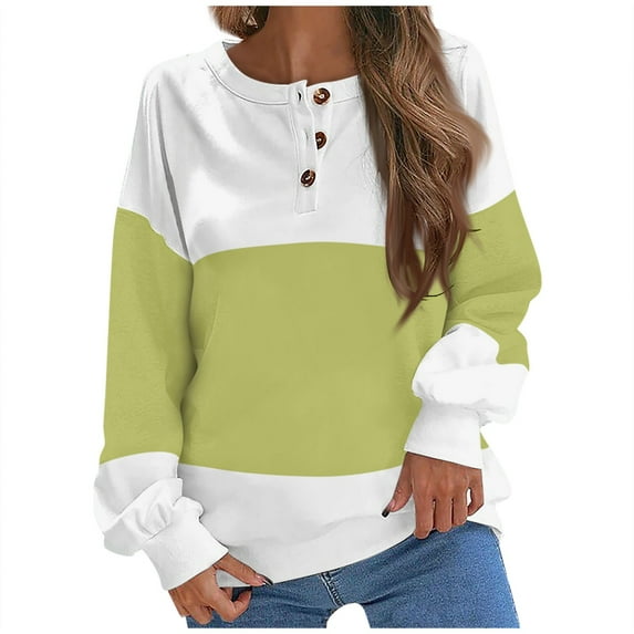 HAPIMO Fashion Shirts for Women Cozy Casual Sweatshirt Basic Clothes for Women Leopard Patchwork Print Tops Long Sleeve Blouse Round Neck Pullover Mint Green
