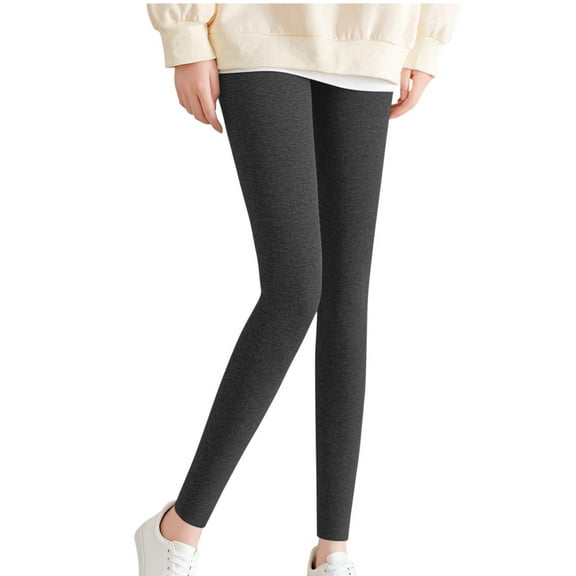 HAPIMO Fleece Lined Leggings Women Basic Layer Pants Yoga Workout Pants Slim Fit High Waist Tummy Control Gym Yoga Pants Casual Comfy Warm Pants Black XL