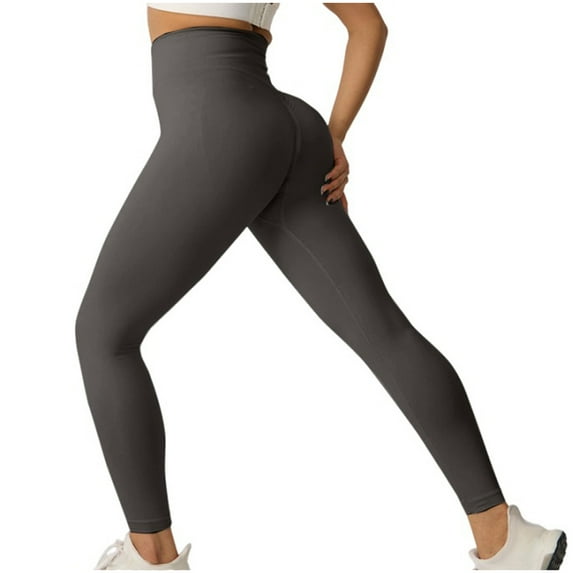 HAPIMO Full Length Pants Slim Legging Pants for Women High Waist Activewear Trousers Workout Solid Color Pants Yoga Sports Casual Sweatpants Stretch Fashion Gray M