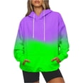 thumbnail image 1 of HAPIMO Gradient Sweatshirt for Women Pocket Drawstring Pullover Tops Heart Graphic Print Long Sleeve Relaxed Fit Womens Hoodie Sweatshirt Teen Girls Clothes Purple, 1 of 6