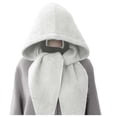 thumbnail image 1 of HAPIMO Hooded Scarf Integrated Knit Hat Windproof Coverage Hat for Cold Weather Commuting Beige Free Size, 1 of 2