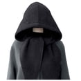 thumbnail image 1 of HAPIMO Hooded Scarf Integrated Knit Hat Windproof Coverage Hat for Cold Weather Commuting Black Free Size, 1 of 2