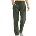 thumbnail image 1 of HAPIMO Jogger Sweatpants Sports Running Pants for Women Gradient Elastic Waist Drawstring Trousers Leisure Relaxed Workout Retro Trendy Clothes Army Green M, 1 of 9