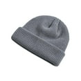 thumbnail image 1 of HAPIMO Knit Cuff Beanie Cap Outdoor Thickened Thermal Hats Daily Casual Hats Winter Hats for Women Men Gray Free Size, 1 of 3