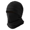 thumbnail image 1 of HAPIMO Knit Fleece Lined Neck Warmer Hat Foldable Design Hat for Winter Outdoor Activities Black Free Size, 1 of 4