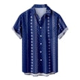 thumbnail image 1 of HAPIMO Lapel Collar Fashion Tops Short Sleeve T-Shirt for Men Hawaii Polka Dot Graphic Print Blouse Men's Summer Beach Shirts Casual Button Tee Clothes Blue L, 1 of 5