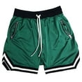 thumbnail image 1 of HAPIMO Lightweight Relaxed Fit Men's Shorts Breathable Elastic Waist Drawstring Casual Outings Sports Shorts Comfy Shorts for Beach Vacation Solid Color Shorts Green Medium, 1 of 3