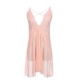 thumbnail image 1 of HAPIMO Lingerie Women's V-Neck Waist Retraction Cute Large Home Sleeping Dress Velvet Mini Babydoll Dress Chemise Pajamas Camisoles Underwear Sleepwear Nightwear Pink, 1 of 4