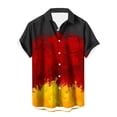 thumbnail image 1 of HAPIMO Loose Hawaiian Beach Shirts for Men Fashion Tees Activewear Casual Relaxed Summer Gradient Color Teens Tops Clearance Short Sleeve Turndown Collar Lapel Button Yellow XXL, 1 of 5