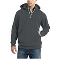 thumbnail image 1 of HAPIMO Men's Hoodie Sweatshirt Oversized Pullovers Pocket Comfy Crew Neck Tees Holiday Fashion Solid Color Long Sleeve Tops Casual Relaxed Zipper Dark Gray XL, 1 of 1