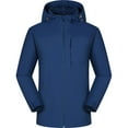 thumbnail image 1 of HAPIMO Men's Outdoor Jacket Waterproof And Stain-Resistant Wind-Resistant Thermal Zipper Warm Jacket Detachable Cap Thicken Outwear with Drawstring Blue XXXL, 1 of 2