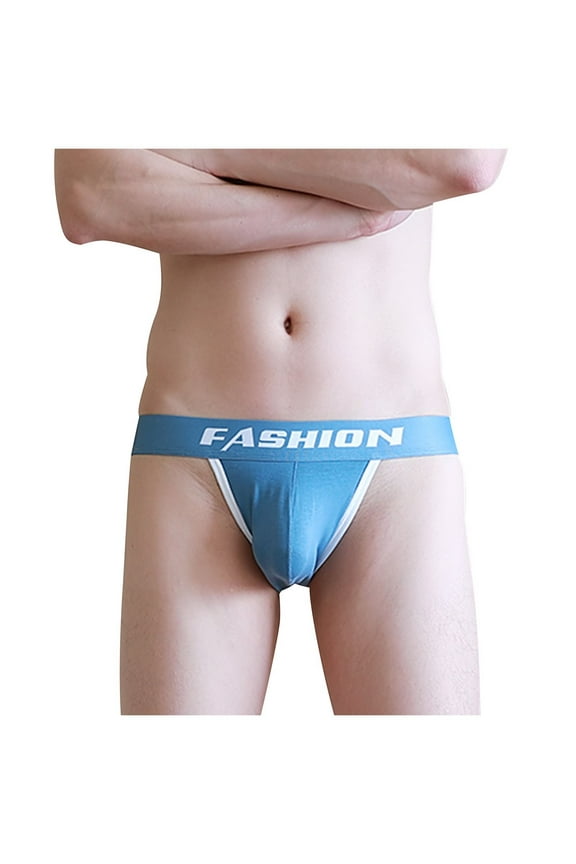 Men's Sexy Jockstrap Low Waist Stretchy Briefs for Mens Thong Underwear Workout Jock Strap Athletic Supporter