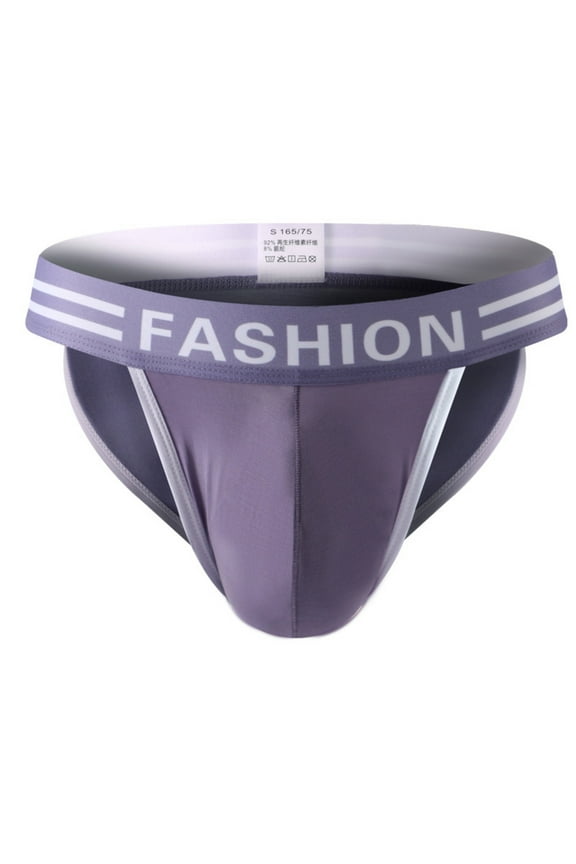 Men's Sexy Jockstrap Low Waist Stretchy Briefs for Mens Thong Underwear Workout Jock Strap Athletic Supporter