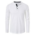 thumbnail image 1 of HAPIMO Men's Slim Cotton Basic Pullovers Casual Relaxed Long Sleeve Tops Crew Neck Button Tees Holiday Solid Fashion Comfy, 1 of 4