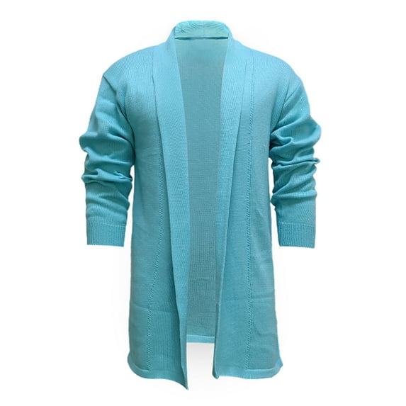 HAPIMO Men's Slim Jacket Knitted Cardigan Sweater Coat Clearance Comfy Casual Sport Holiday Sales Fashion Solid Color Athletic Tops Open Front Button Tees Sky Blue L