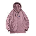 thumbnail image 1 of HAPIMO Men's Sweater Coat Pocket&nbsp; Fashion Solid Jackets Casual Autumn Winter Long Sleeve Outwear Hooded Drawstring Cardigan Western Zipper-Up Sports Purple XXL, 1 of 6