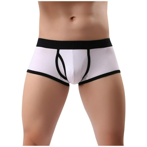 HAPIMO Men's Underwear with Pouch Boxer Briefs Boxers Jock Strap Bulge Enhancement Sports Male Cotton Ball Pouch for Men