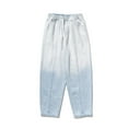 thumbnail image 1 of HAPIMO Men's Wide Leg Pants Loose Jeans Holiday Solid Color Mid Waist Trendy Trousers Casual Relaxed Punk Athletic Dungarees Light Blue XXXXXL, 1 of 4