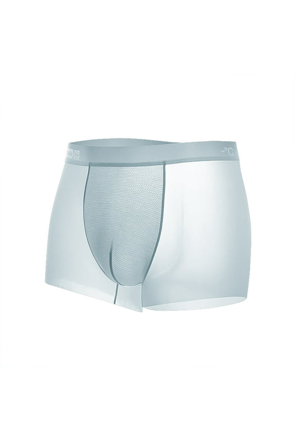 Mens Cooling Thin Boxers Briefs Breathable Quick Dry Trunks Sweat Absorbing Fitness Sport Underwear