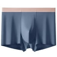 thumbnail image 1 of HAPIMO Mens Ice Silk Underwear Seamless Trunk Boxers Briefs with Pouch Double Sided Breathable Short Leg Underpants, 1 of 3