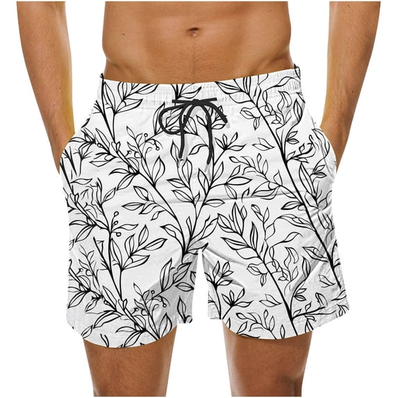 HAPIMO Mens Trends Pocket Swim Trunks Seaside Vacation 3D Print Trousers Summer Swimwear Board Shorts Quick Dry Elastic Drawstring Bathing Suits Holiday Beach Pants Discount