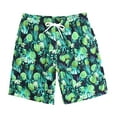 thumbnail image 1 of HAPIMO Mens Trends Swim Trunks Breathable Seaside Elastic Drawstring Bathing Suits Holiday Beach Pants Summer Swimwear Hawaii Tropical Print Trousers Board Shorts Discount Green, 1 of 7