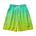 thumbnail image 1 of HAPIMO Mens Trends Swim Trunks Elastic Waist Lace-up Bathing Suits Holiday Beach Pants Summer Swimwear Gradient Color Print Trousers Board Shorts Savings Clearance Green XXXXXL, 1 of 3