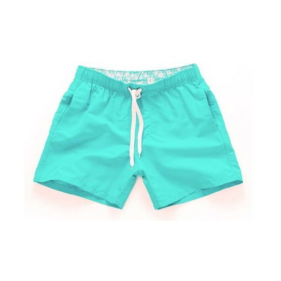 HAPIMO Mens Trends Swim Trunks Holiday Beach Pants Board Shorts solid Trousers Summer Swimwear Pocket Elastic Drawstring Bathing Suits Mint Green M