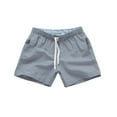 thumbnail image 1 of HAPIMO Mens Trends Swim Trunks Holiday Beach Pants Board Shorts solid Trousers Summer Swimwear Pocket Elastic Drawstring Bathing Suits Gray XL, 1 of 3
