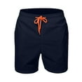 thumbnail image 1 of HAPIMO Mens Trends Swim Trunks Solid Color Print Trousers Board Shorts Summer Swimwear Quick Dry Elastic Drawstring Bathing Suits Holiday Beach Pants Navy XXL, 1 of 5