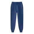 thumbnail image 1 of HAPIMO Plus Size Jogger Sweatpants with Pocket for Women Retro Elastic Waist Trousers Leisure Relaxed Sports Trendy Clothes Solid Color Navy XXXXL, 1 of 2