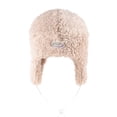 thumbnail image 1 of HAPIMO Plush Ear Flap Labeled Hat Drawstring Closure Hat for Winter Daily Wear Cold Protection Beige Free Size, 1 of 2