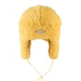 thumbnail image 1 of HAPIMO Plush Ear Flap Labeled Hat Drawstring Closure Hat for Winter Daily Wear Cold Protection Yellow Free Size, 1 of 2