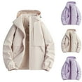 thumbnail image 1 of HAPIMO Rain Jacket Women Lightweight Packable Hooded Rain Coat Windbreaker Hiking Raincoat Active Outdoor Rain Jackets Winter Workout Beige L, 1 of 3