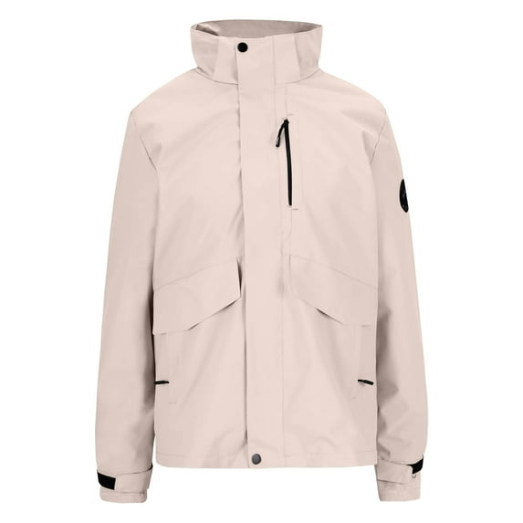 HAPIMO Rain Jacket for Women Loose Fit Lightweight Rain Coat Hiking Windbreaker Jacket with Detachable Hood Pockets Pink XXXXXL