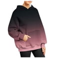 thumbnail image 1 of HAPIMO Rollbacks Hoodie Sweatshirt for Women Half Zip Pocket Drawstring Pullover Tops Gradient Color Long Sleeve Relaxed Womens Sweatshirt Teen Girls Clothes Black M, 1 of 5