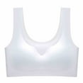 thumbnail image 1 of HAPIMO Rollbacks Sports Bras for Women Mind Sleep Plus Size Without Steel Ring Athletic Vest Workout Activewear Bra Cozy Stretch Running Padded Bralette Elastic White S, 1 of 9