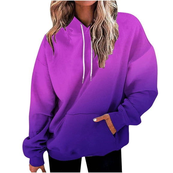 HAPIMO Sweatshirt for Women Drawstring Pullover Tops Flag Star Letter Print Long Sleeve Relaxed Fit Womens Hoodie Sweatshirt Teen Girls Clothes