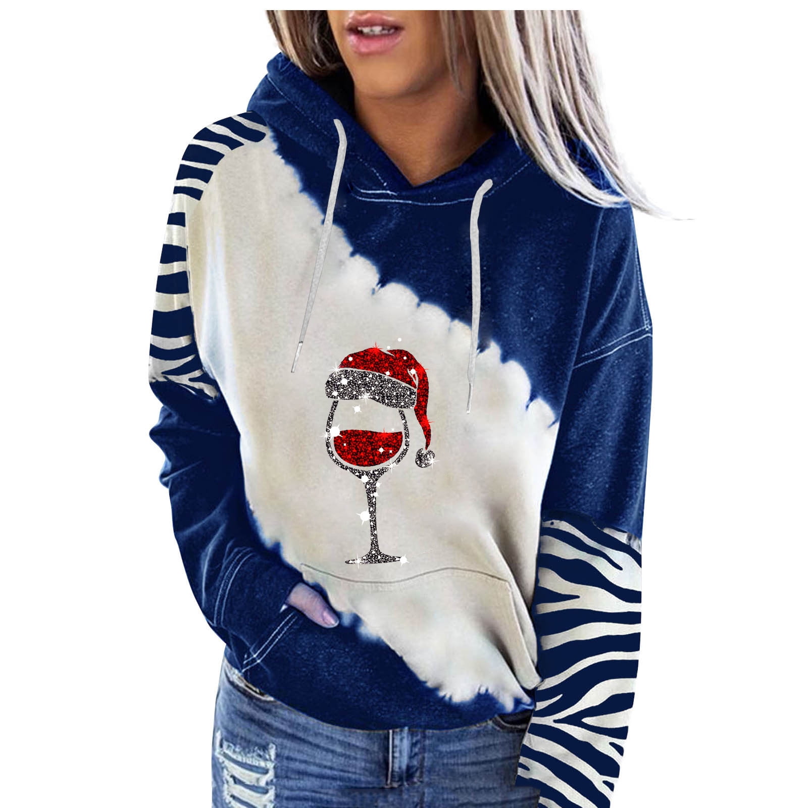 HAPIMO Rollbacks Sweatshirt for Women Pocket Drawstring Pullover