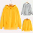 thumbnail image 1 of HAPIMO Sweatshirt for Women Pocket Drawstring Pullover Tops Solid Color Long Sleeve Relaxed Fit Womens Hoodie Sweatshirt Teen Girls Clothes Gray M, 1 of 5