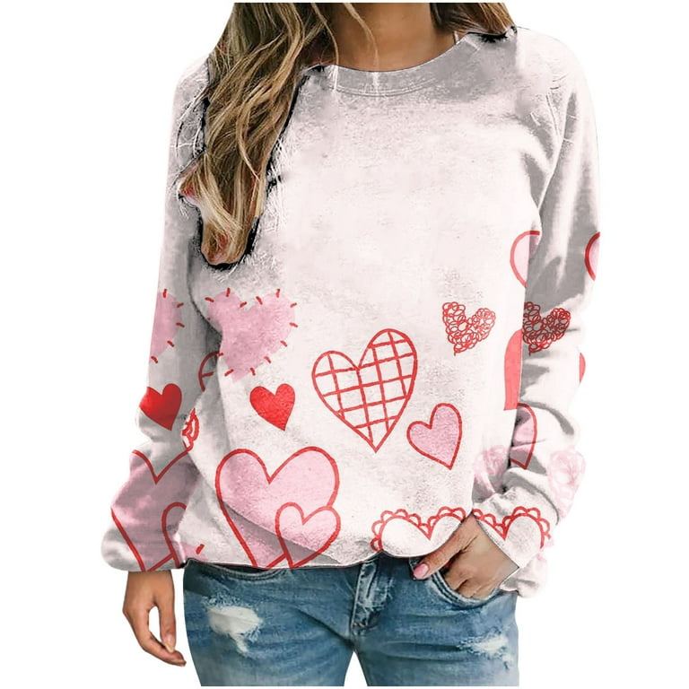 HAPIMO Rollbacks Valentine's Day Shirts for Women Classic