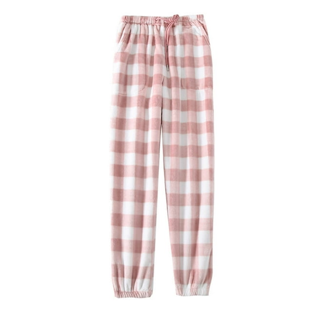HAPIMO Rollbacks Women's Flannel Pajama Pant Plaid Pajama with Pockets ...