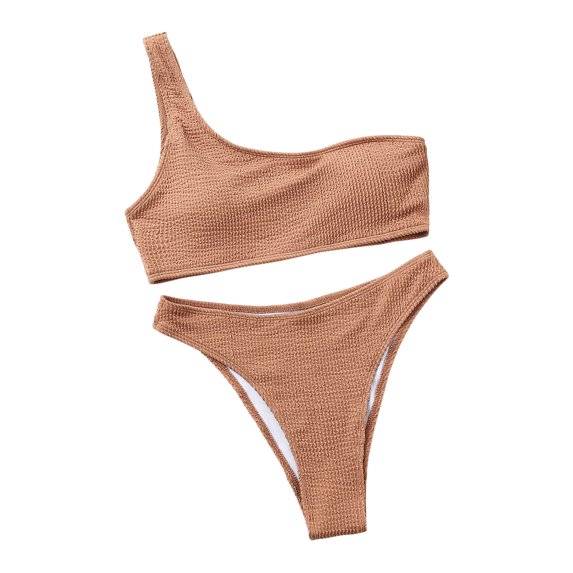 HAPIMO Rollbacks Women's Sexy 2 Peices Bathing Suit Cozy Wireless Bikini Bandeau Swimming Trunks Thong Split Bikini Swimsuit Coffee S