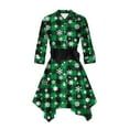 thumbnail image 1 of HAPIMO Rollbacks Womens Plaid Dresses Flannel Babydoll Dress Casual Lapel Collar Tunic Dress Long Sleeve Belted Fall Dresses with Pockets Green S, 1 of 3